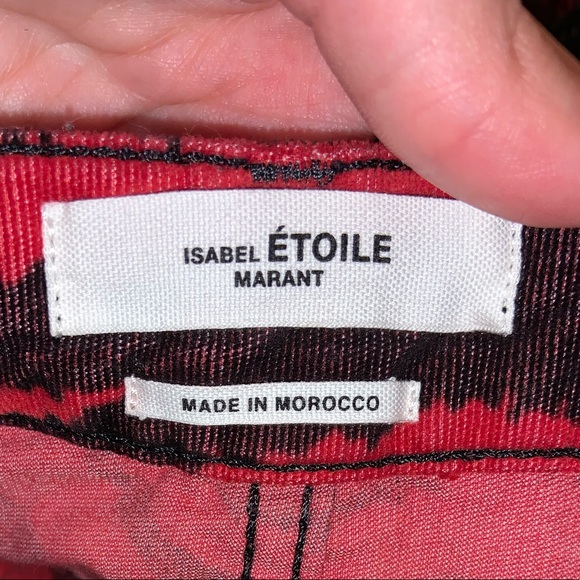 Isabel Marant Étoile Apolo tiger-print corduroy kick-flare pants –– NWT - Picture 14 of 17